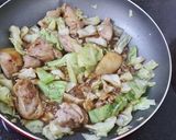 鶏もも肉とキャベツのオイスターソース炒め作り方4写真