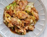 鶏もも肉とキャベツのオイスターソース炒め作り方5写真