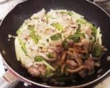 豚こま切れ肉を使ったチンジャオロース風作り方3写真