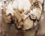 簡単☆水菜と牡蠣のぽん酢しょうゆパスタ作り方1写真