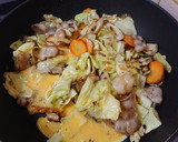 簡単おかず！野菜炒め風お好み焼きもどき作り方7写真