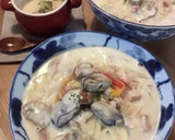 簡単☆水菜と牡蠣のぽん酢しょうゆパスタ作り方9写真