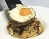 フライドエッグとハンバーグの無限パスタ♡作り方12写真
