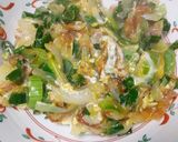葉っぱまで食べる♪葉玉葱の卵とじ作り方10写真