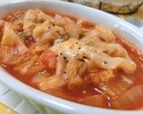 白菜と玉ねぎのチーズ入りトマトジュース煮作り方5写真