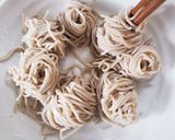 簡単ランチ☆そばの山菜あんかけ作り方4写真