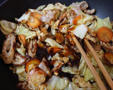 簡単おかず！野菜炒め風お好み焼きもどき作り方8写真