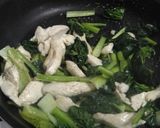 むね肉とゆき菜のシンプル醤油炒め♪作り方5写真
