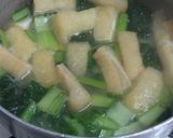 ゆき菜と豆腐のお味噌汁♪作り方4写真