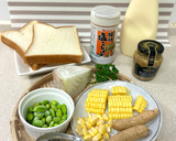 とうもろこしと枝豆のツナマヨトースト作り方1写真
