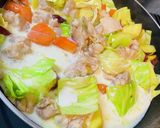 野菜たっぷり！ダマなし！簡単シュクメルリ作り方8写真