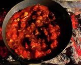 炭火で作るチリコンカン作り方3写真