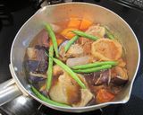 へそ大根、干し椎茸と鶏肉の煮物作り方6写真