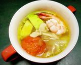 たもぎ茸とトマトとアボカドのスープ作り方6写真