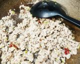 蓮根とひき肉の丼作り方3写真