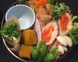 蜂蜜味噌チキン 新春のり弁当作り方7写真