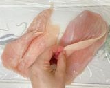 むね肉で大満足！のびーるチキンチーズカツ作り方1写真