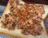 納豆明太チーズのオープンサンド作り方2写真