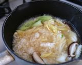 キムチとあまり野菜の卵雑炊作り方3写真