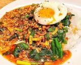 免疫力UP！やみつき悪魔の旨辛ニラ麻婆丼作り方6写真