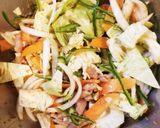 まぜて炒めるだけ!簡単豚もつ野菜炒め作り方5写真