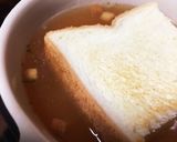 材料3つ簡単オニオングラタンスープ♪作り方4写真