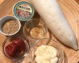 缶詰のホタテ貝柱と大根の梅マヨ和え作り方1写真