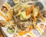 ＮＺ風甘酸っぱドレッシング炒め味豚平焼風作り方13写真