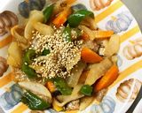 醤油風味ペペロンチーノ味大根青椒肉絲風作り方17写真