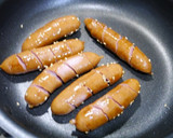 お弁当！シャウエッセンのゴマ風味炒め作り方3写真