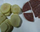 ２馬鈴薯とソフトサラミのしましまコロッケ作り方3写真