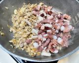 タコ挽肉キムチ丼作り方4写真