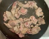 なすとお肉の味噌炒め　プラスえのき作り方2写真