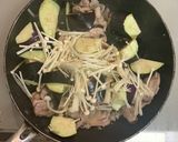 なすとお肉の味噌炒め　プラスえのき作り方3写真