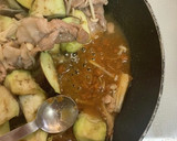 なすとお肉の味噌炒め　プラスえのき作り方4写真