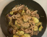 なすとお肉の味噌炒め　プラスえのき作り方5写真