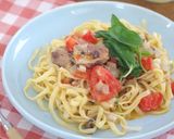 さば缶とフレッシュトマトのパスタ作り方6写真