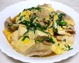 簡単☆ニラ玉肉豆腐作り方5写真