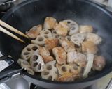 材料2つ！鶏ももと蓮根のにんにく醤油焼き作り方4写真