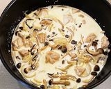 鶏肉の塩昆布クリームパスタ作り方4写真