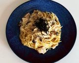鶏肉の塩昆布クリームパスタ作り方6写真