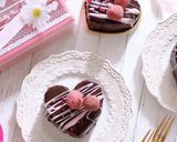 ハートの濃厚チョコレートケーキ作り方30写真