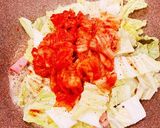 ♡桃屋キムチの素でキムチクリームパスタ♡作り方5写真