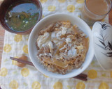 牛丼屋さんの牛皿で牛たまごとじ丼♪作り方2写真