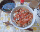 牛丼屋さんの牛皿で牛たまごとじ丼♪作り方3写真