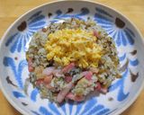 生姜とベーコン入り高菜チャーハン作り方4写真