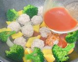 素揚げ無し!簡単♡肉団子と野菜の甘酢あん作り方6写真