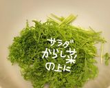 サラダからし菜de生ハムsalad作り方3写真