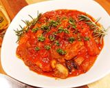 ハリッサ&クミンdeチキントマト煮込み作り方8写真