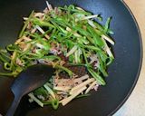 ひき肉とピーマンの細切り炒め丼☆青椒肉絲作り方4写真
